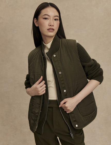 Varley Audrea Reversible Gilet - Sandshell/Forest Nightimages1- The Sports Edit