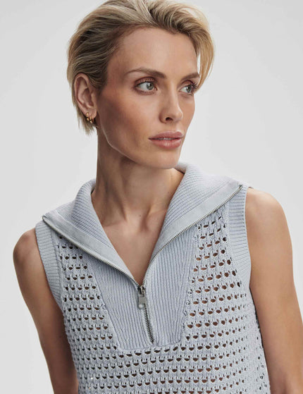 Varley Bains Half Zip Tank - Plein Blueimage3- The Sports Edit
