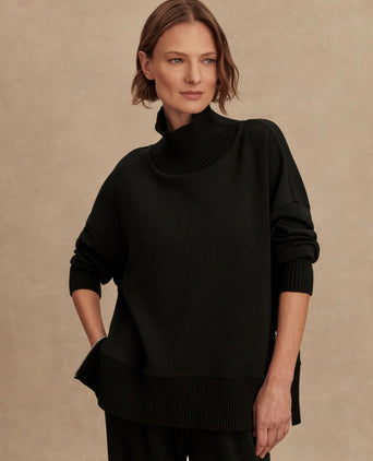 Barker High-Neck Sweat - Black