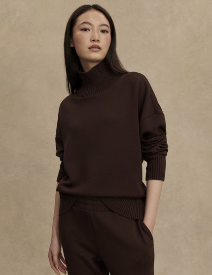 Varley Barker High Neck Sweat - Coffee Beanimages1- The Sports Edit