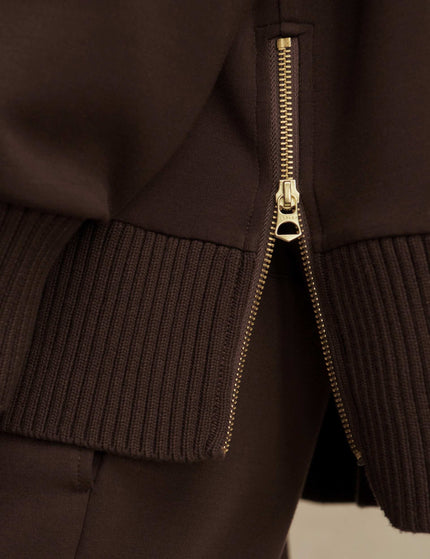 Varley Barker High Neck Sweat - Coffee Beanimages3- The Sports Edit