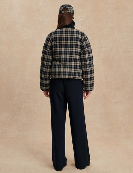 Varley Bryony Short Puffer Jacket - Navy Checkimages7- The Sports Edit