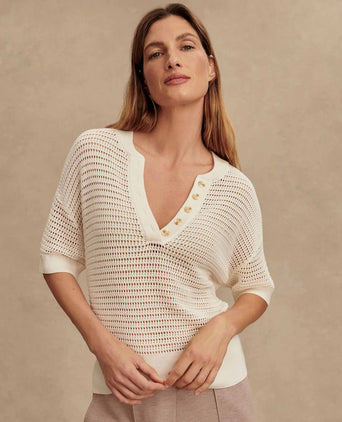 Callie Knit Top - Egret