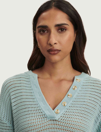Varley Callie Knit Top - Porcelain Blueimages3- The Sports Edit