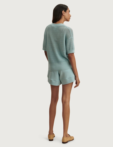 Varley Callie Knit Top - Porcelain Blueimages6- The Sports Edit
