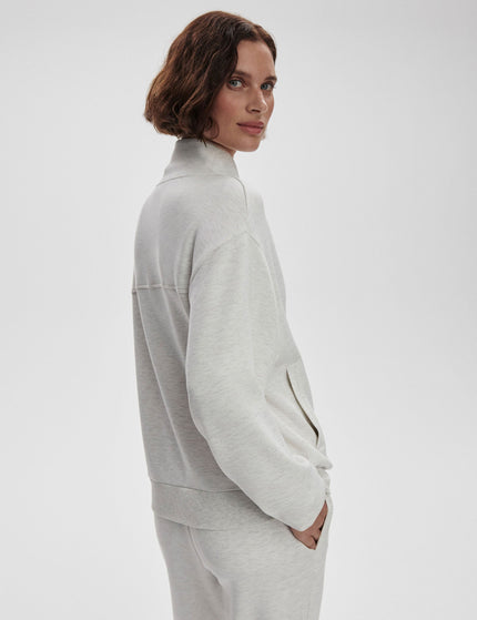 Varley Celeste Button Through Sweat - Ivory Marlimage2- The Sports Edit