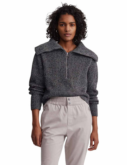 Varley Elise Half-Zip Knit - Blackimage1- The Sports Edit