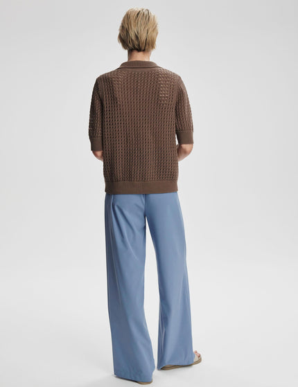 Varley Ellie Knit Shirt - Chocolate Chipimage6- The Sports Edit
