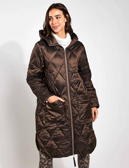 Varley Frisco Long Quilt Jacket - Coffee Quartz Metallicimage1- The Sports Edit