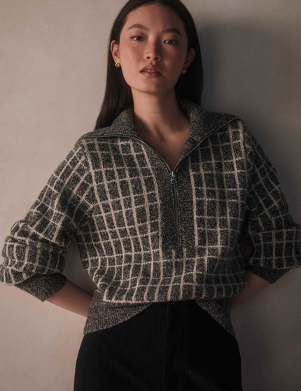 Varley Furley Half Zip Knit - Charcoal Marlimages1- The Sports Edit