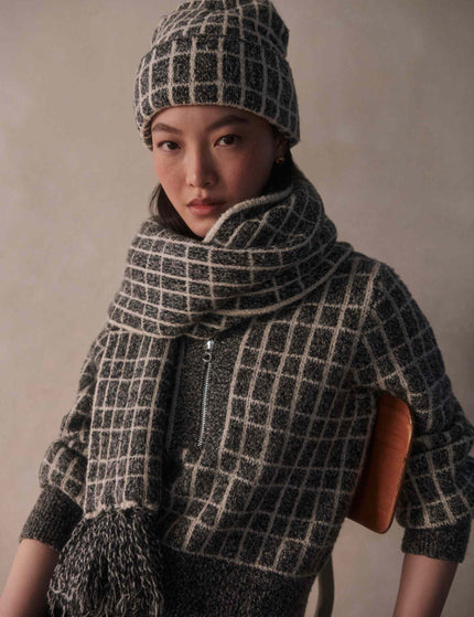 Varley Furley Half Zip Knit - Charcoal Marlimages4- The Sports Edit