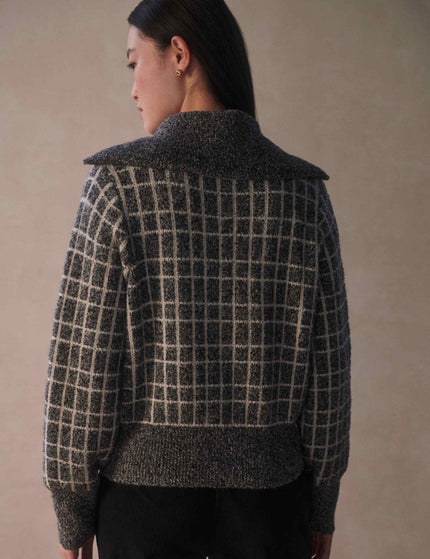 Varley Furley Half Zip Knit - Charcoal Marlimages2- The Sports Edit