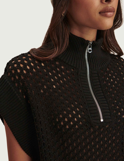 Varley Gaines Half-Zip Knit - Blackimages5- The Sports Edit