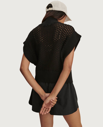 Gaines Half-Zip Knit - Black