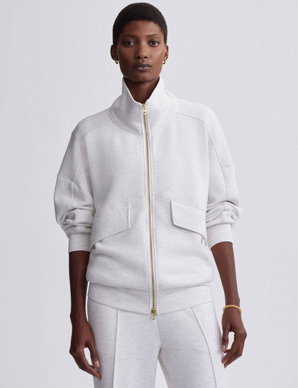 Varley Garcia Zip-Through Sweat - Ivory Marlimage1- The Sports Edit