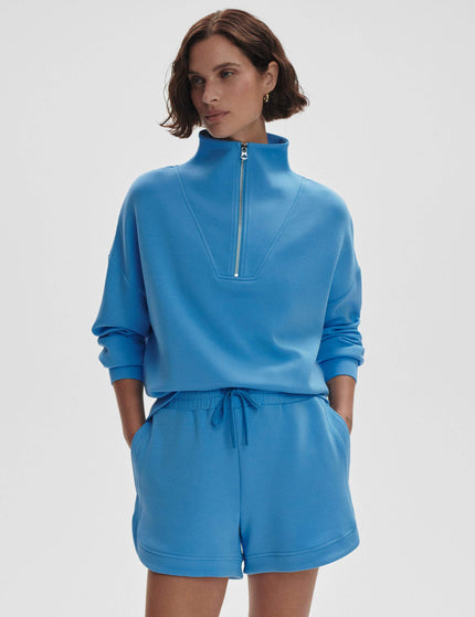 Varley Hawley Half Zip Sweat - Azure Blueimage5- The Sports Edit