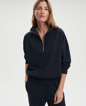 Hawley Half Zip Sweat - Navy