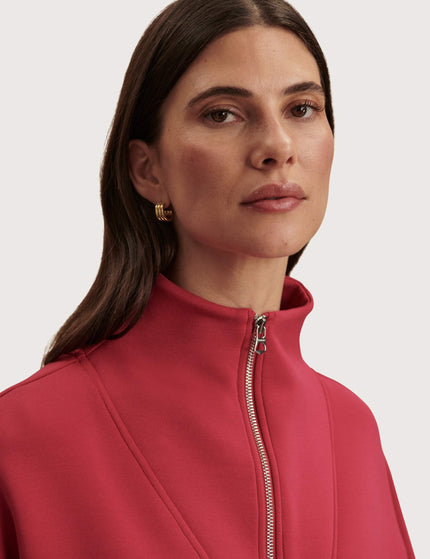 Varley Hawley Half Zip Sweat - Rich Raspberryimages4- The Sports Edit