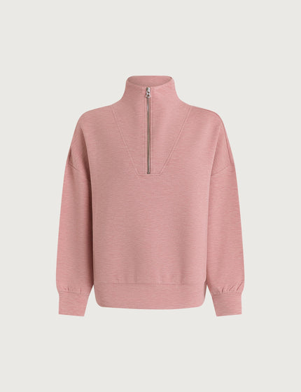 Varley Hawley Half Zip Sweat - Rose Marlimages8- The Sports Edit