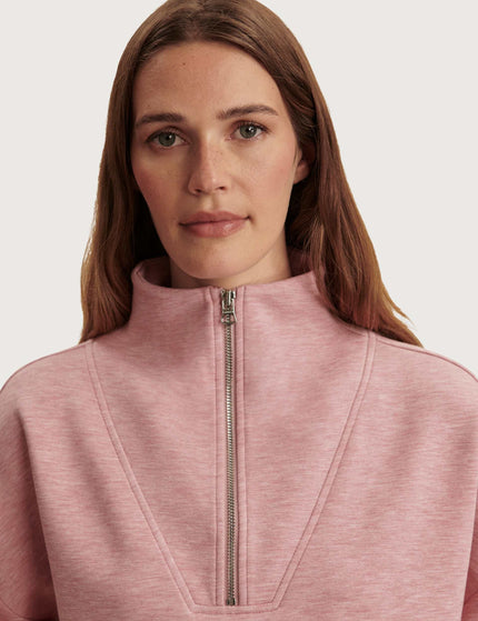 Varley Hawley Half Zip Sweat - Rose Marlimages4- The Sports Edit