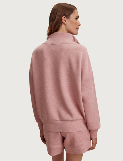 Varley Hawley Half Zip Sweat - Rose Marlimages2- The Sports Edit