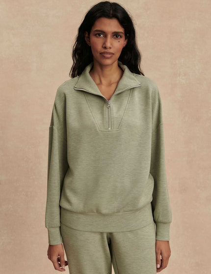 Varley Hawley Half Zip Sweat - Shadow Marlimages1- The Sports Edit