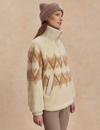 Hendrik Half-Zip Sherpa - Egret