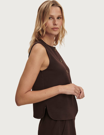 Varley Josie Button-Through Tank - Coffee Beanimages3- The Sports Edit