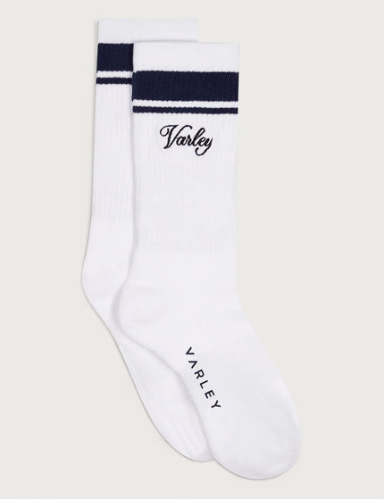 Varley Lamar Club Stripe Sock - White/Blue Nightsimage1- The Sports Edit