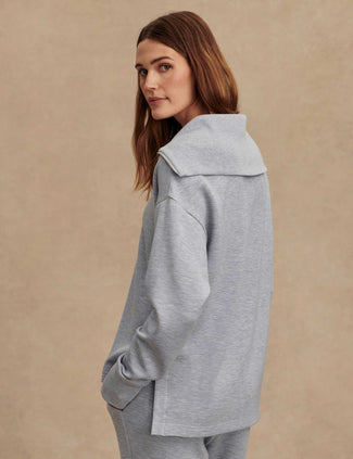 Larson Half-Zip Sweat - Mid Blue Marl