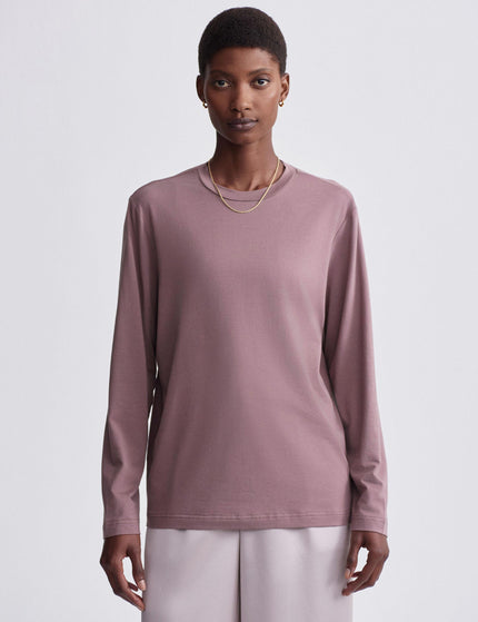 Varley Leah Long Sleeve Boyfriend Tee - Deep Taupeimage1- The Sports Edit