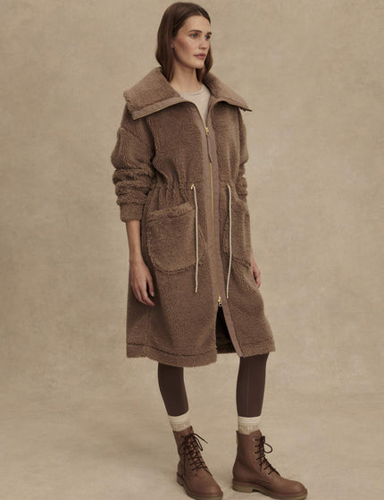 Varley Logan Sherpa Coat - Ash Taupeimages4- The Sports Edit