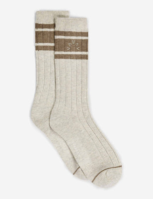 Malissa Plush Wide Rib Sock - Ivory Marl