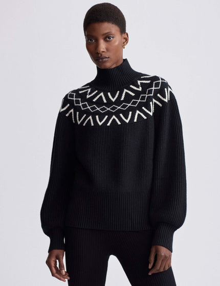 Varley Marcie Fair Isle Yoke Knit - Blackimage1- The Sports Edit