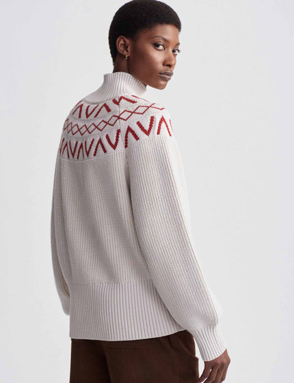 Varley Marcie Fair Isle Yoke Knit - Silver Birchimage2- The Sports Edit