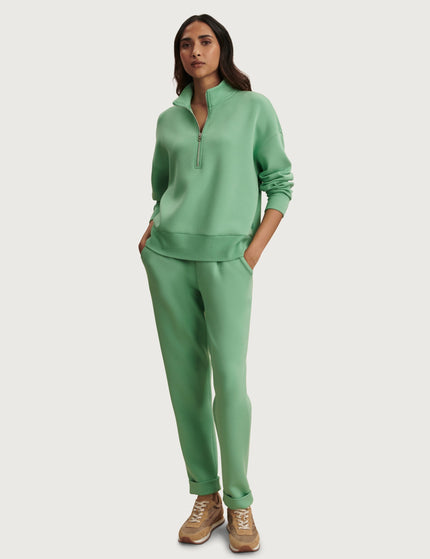 Varley Mavis Mock Neck Sweat - Green Spruceimages7- The Sports Edit
