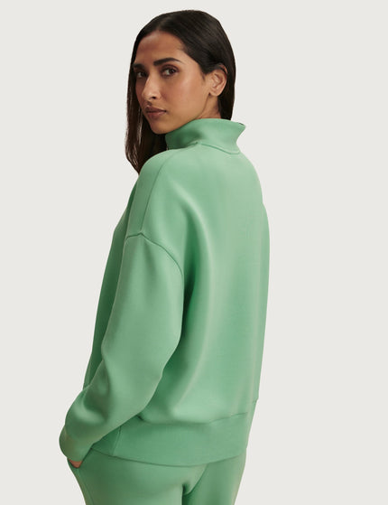 Varley Mavis Mock Neck Sweat - Green Spruceimages3- The Sports Edit