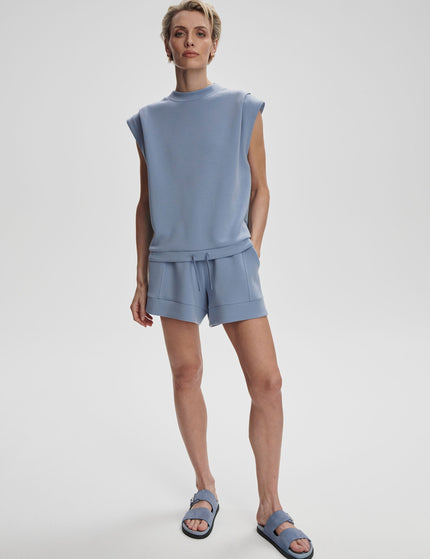 Varley Otis Sleeveless Sweat - Rain Blueimage2- The Sports Edit