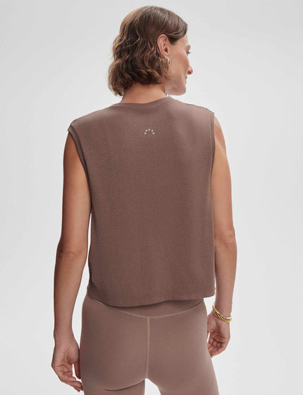 Varley Page Seamless Crop Tank - Deep Taupeimage4- The Sports Edit
