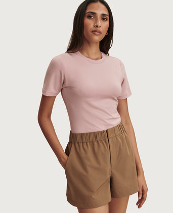Regina Fitted Tee - Zephyr Mauve