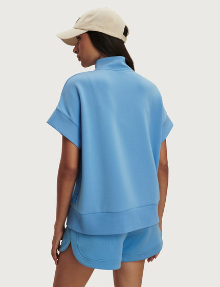 Varley Ritchie Short Sleeve Sweat - Azure Blueimages2- The Sports Edit