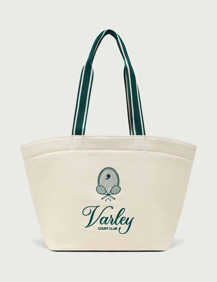 Varley Robinson Canvas Club Tote Bag - Ivory/Forestimage1- The Sports Edit