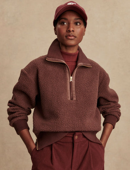 Varley Roselle Half-Zip Fleece - Deep Mahoganyimage1- The Sports Edit