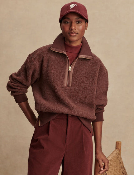 Varley Roselle Half-Zip Fleece - Deep Mahoganyimage6- The Sports Edit