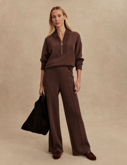 Varley Sally Half Zip Sweat - Coffee Bean Marlimage5- The Sports Edit