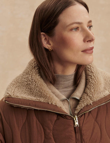 Varley Theia Reversible Coat - Light Taupe/Cocoa Dustimages6- The Sports Edit