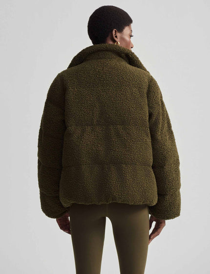 Varley Wilkins Sherpa Puffer Jacket - Dark Oliveimage2- The Sports Edit