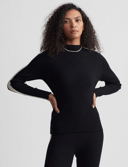 Varley Wilshire Mock Neck Knit - Blackimage1- The Sports Edit