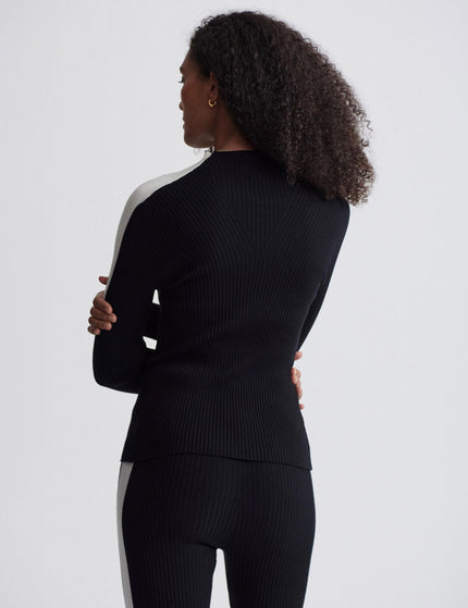 Varley Wilshire Mock Neck Knit - Blackimage2- The Sports Edit