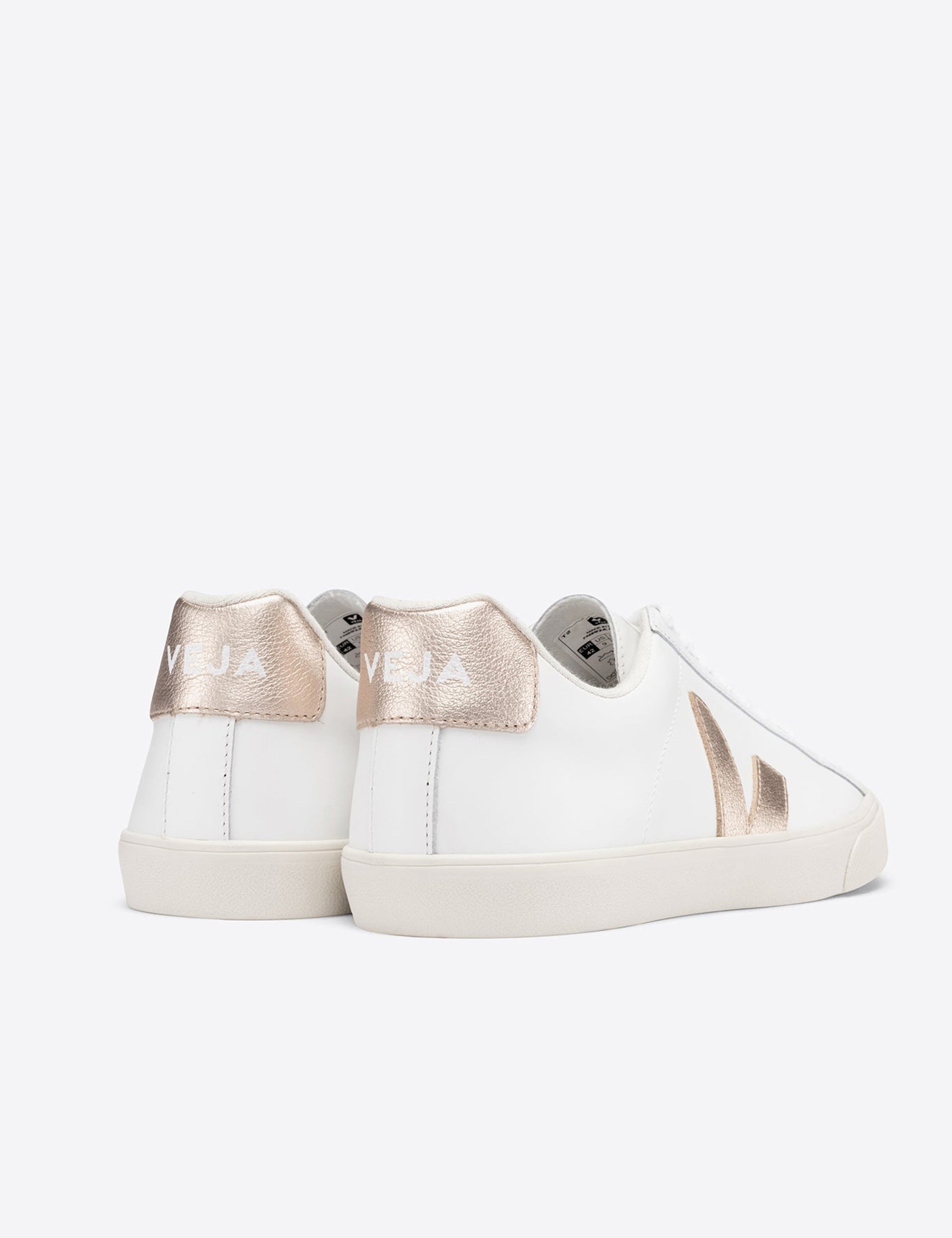 VEJA★ESPLAR LOGO★EXTRA WHITE PLATINE Veja | Esplar Leather Trainers - White Platine | The Sports Edit